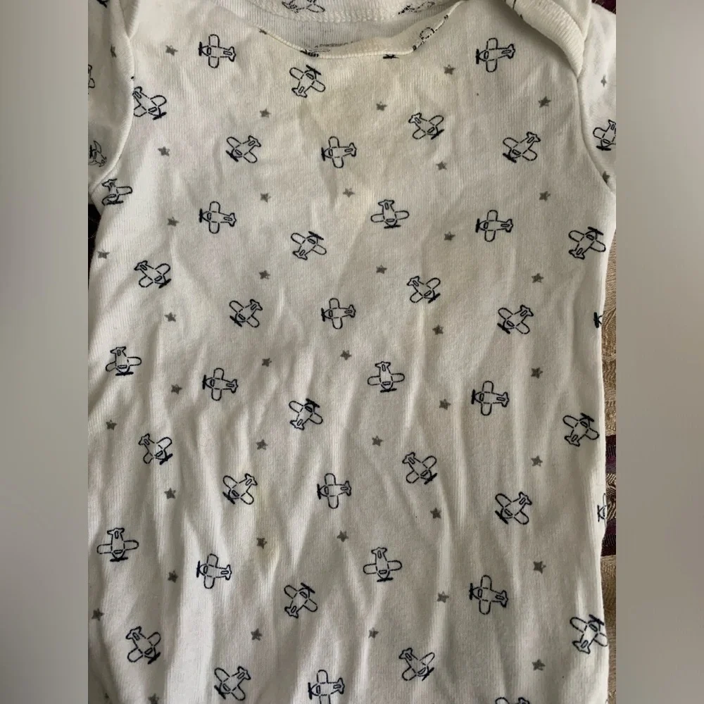 Carter's Gray, Navy, and White Baby Bodysuits